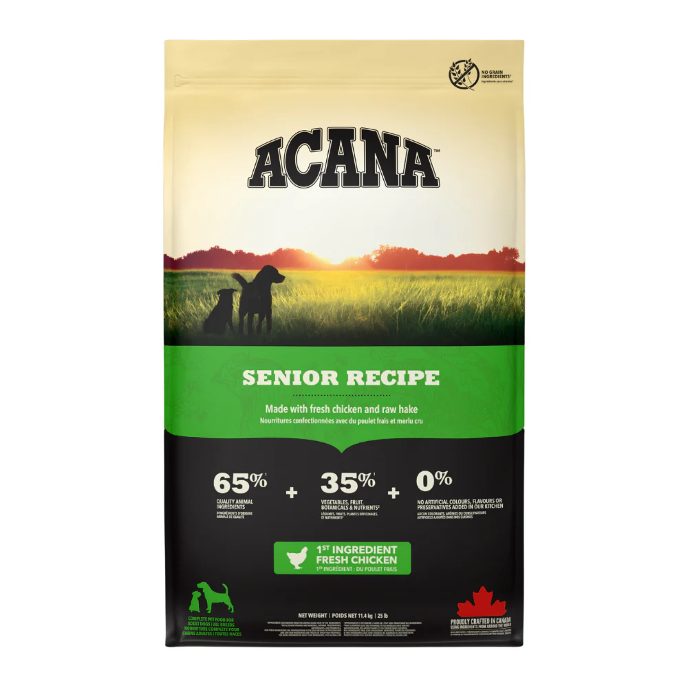 Acana Senior Recipe Dry Food with Chicken & Hake for All Breeds Senior Dogs