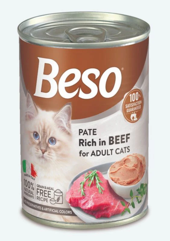 Beso Beef Pate Cans for Adult Cats 400g