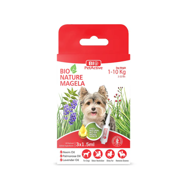 Bio PetActive Bio-Nature Magela Skin & Coat Drops Care for 1-10kg Dogs 3x1.5ml