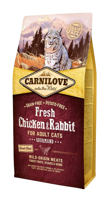 Carnilove Gourmand Dry Food with Chicken & Rabbit for Adult Cats - Image 2