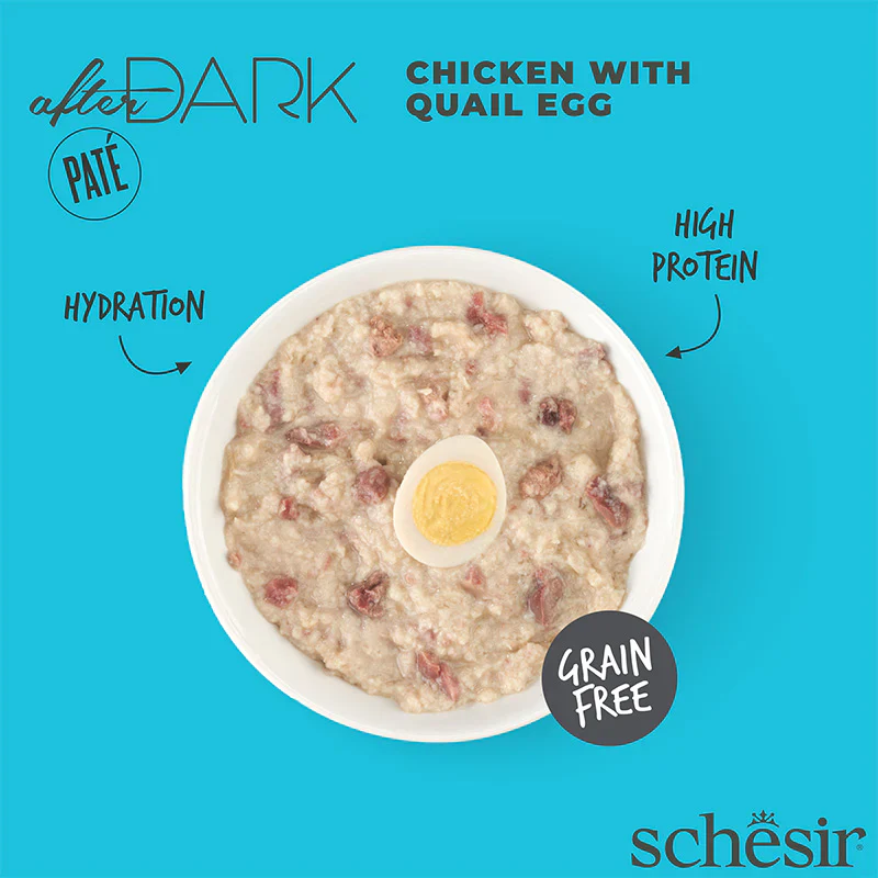 Schesir After Dark Pâté Wet Food with Chicken & Quail Egg for Adult Cats - Image 4