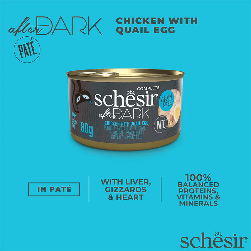 Schesir After Dark Pâté Wet Food with Chicken & Quail Egg for Adult Cats - Image 5