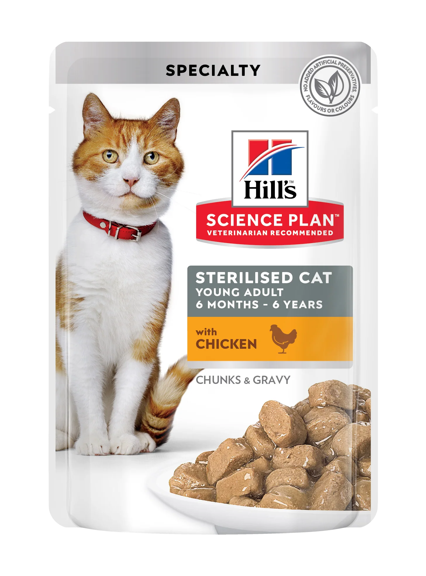 Hills Chicken Pouches for Sterilized Adult Cats 85g