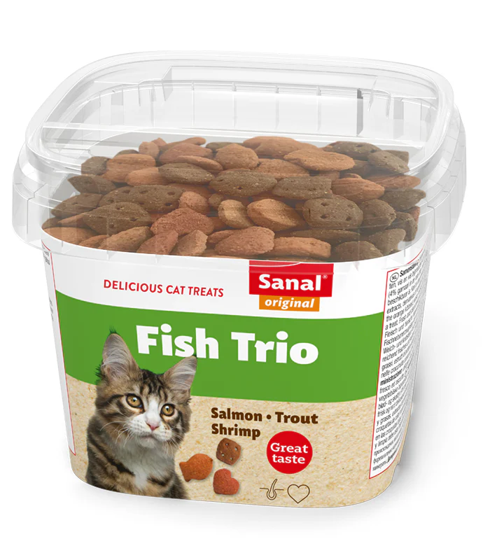 Sanal Treats Fish Trio Bites for Cats 75g