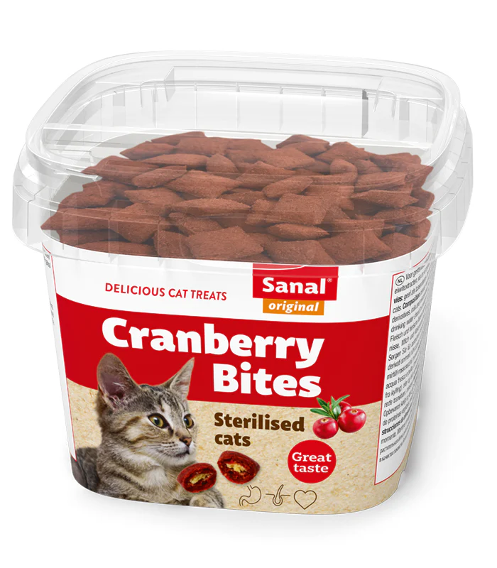 Sanal Treats Cranberry & Chicken Bites For Sterilized Cats 75g