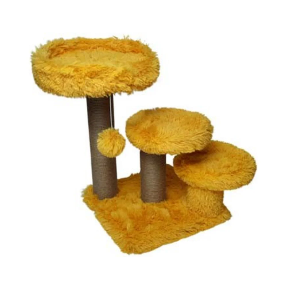 Feline Go Scratching Tree Yellow 65x65x60cm - Yellow