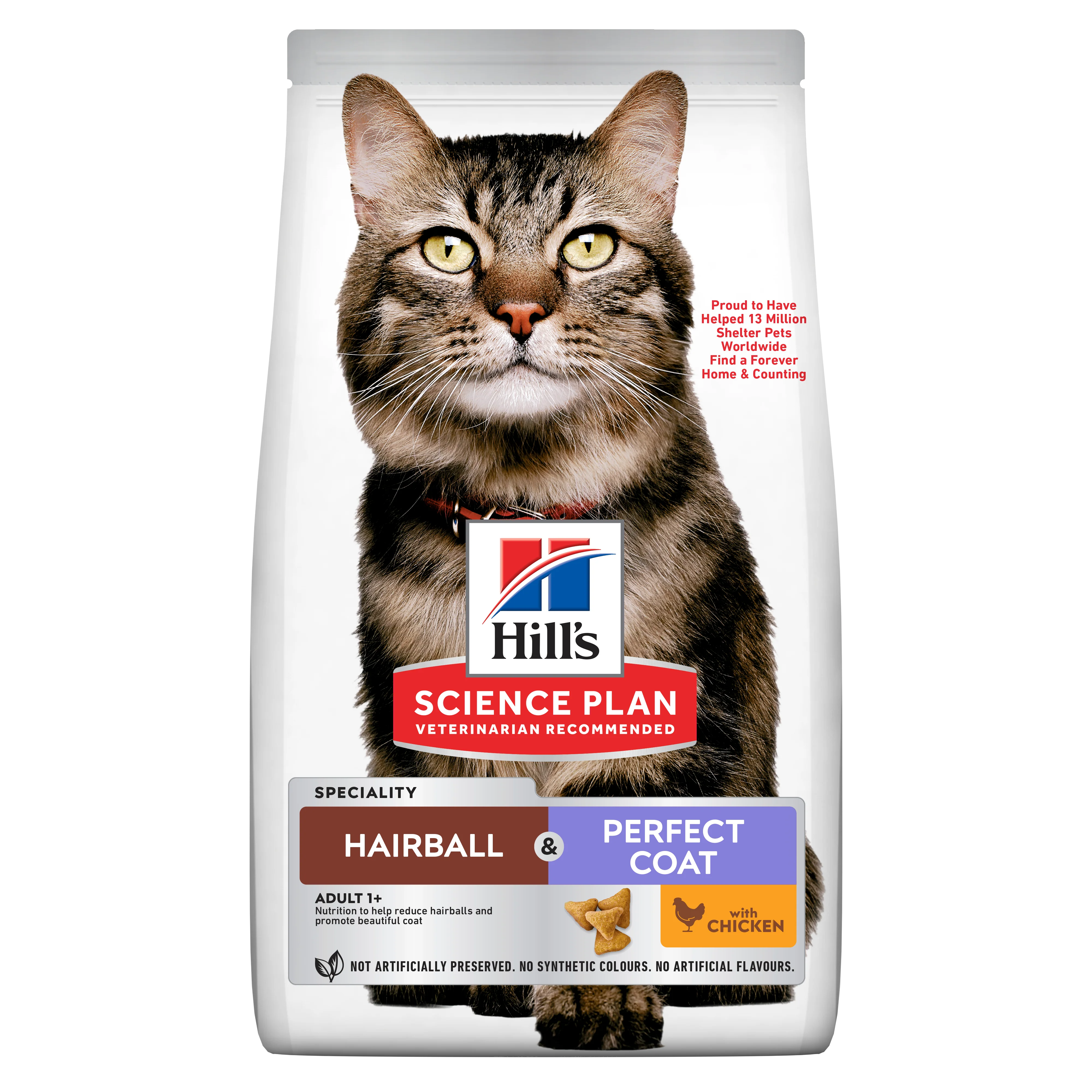 Hill's Science Plan Hairball & Perfect Coat Cat Food with Chicken 1.5kg