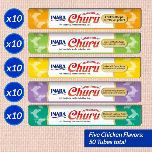 Inaba Churu Creamy Chicken Variety Flavors Jar 14gX50 - Image 2