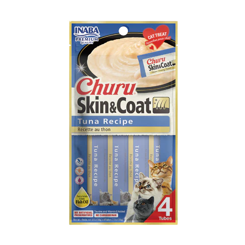 Inaba Churu Skin & Coat - Tuna Cat Creamy Treat 14g*4