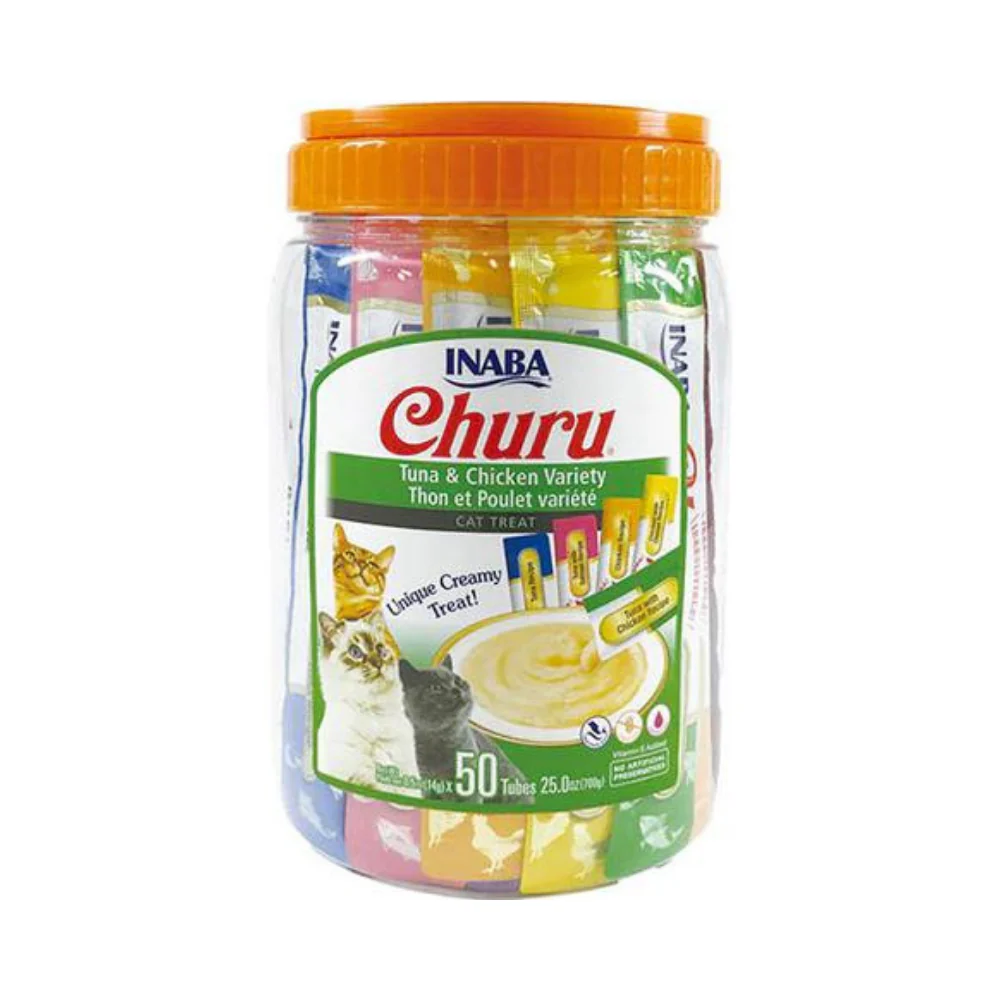 Inaba Churu Tuna & Chicken Varieties Cats Treat 50 Tubes 50x14g