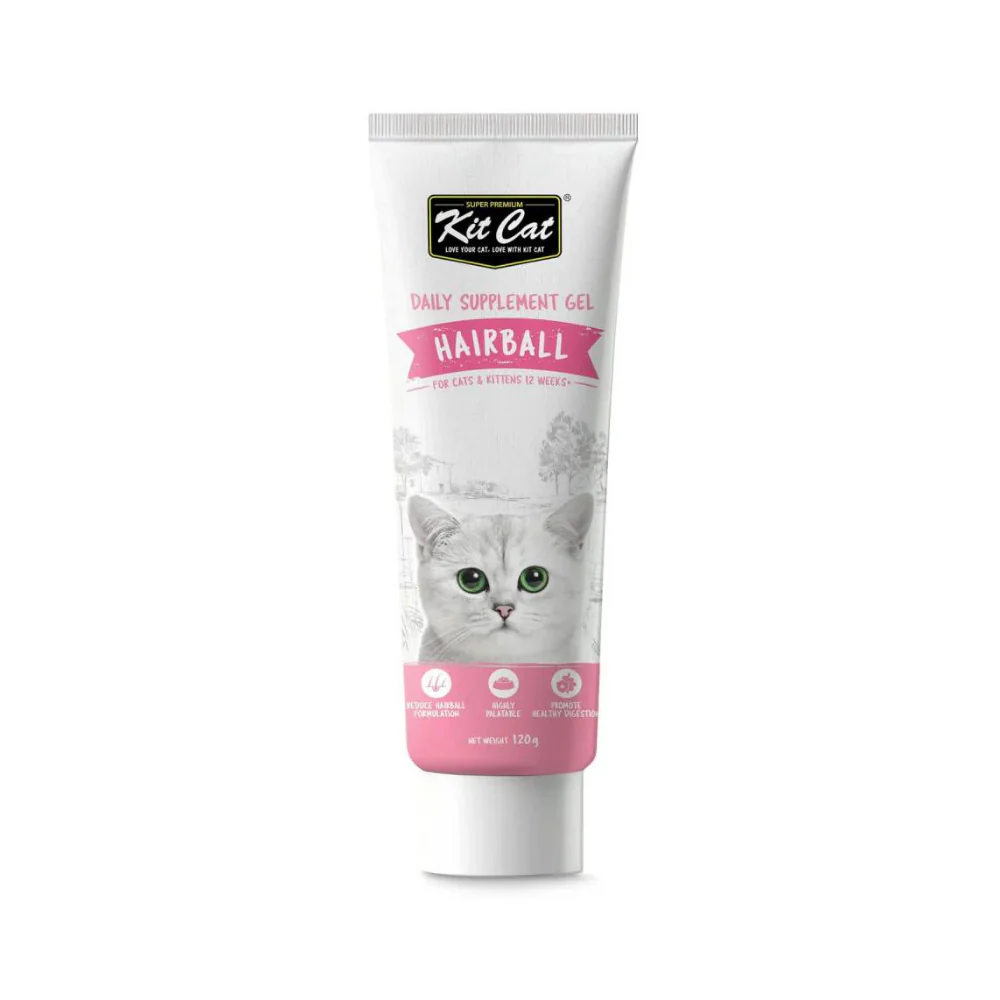 Kit Cat Daily Supplement Gel Hairball for Cat & Kittens 120g