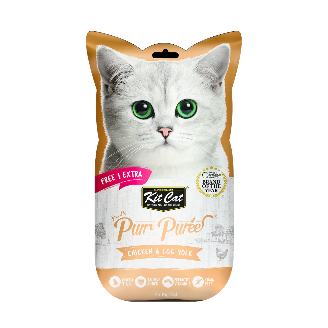 Kit Cat Purr Puree Chicken & Egg Yolk for Cats