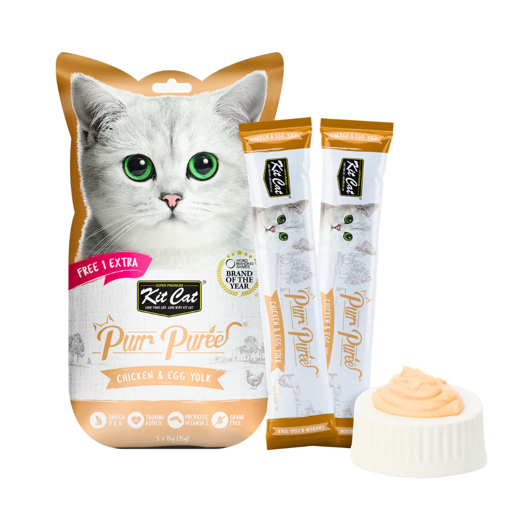 Kit Cat Purr Puree Chicken & Egg Yolk for Cats - Image 2