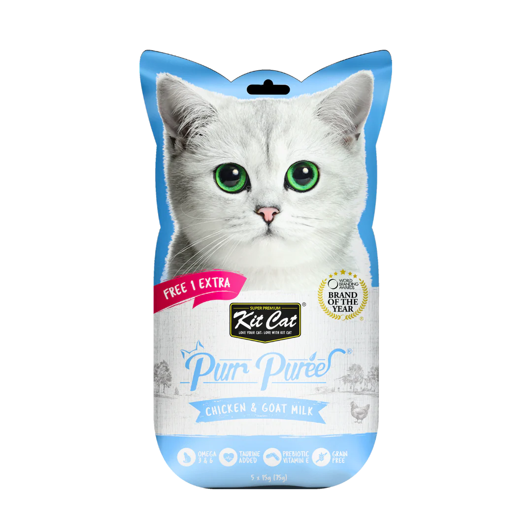 Kit Cat Purr Puree Chicken & Goat Milk for Cats