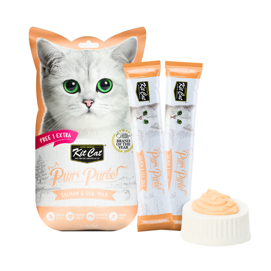Kit Cat Purr Puree Salmon & Egg Yolk for Cats - Image 2