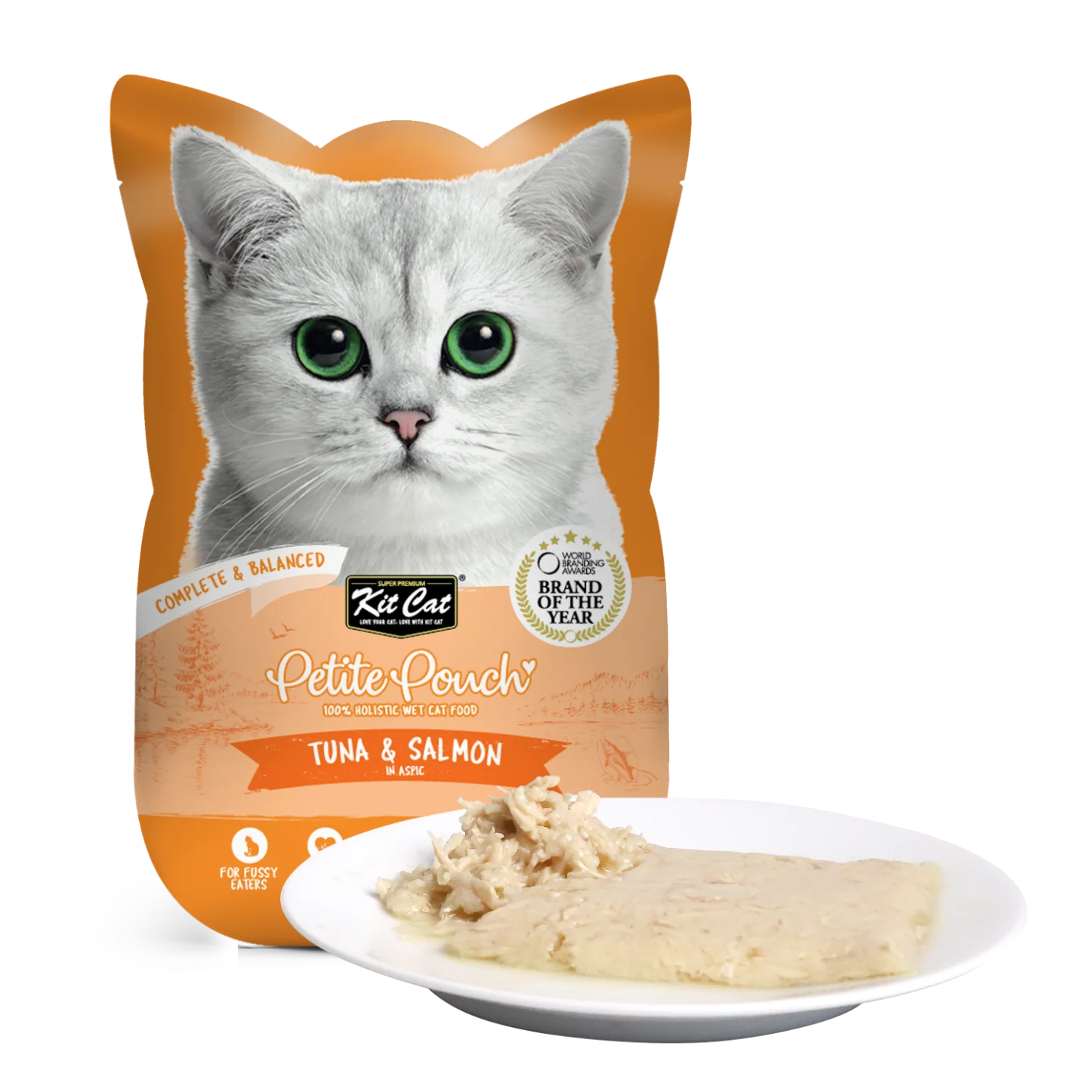 Kit Cat Petite Pouch Tuna & Salmon 70g