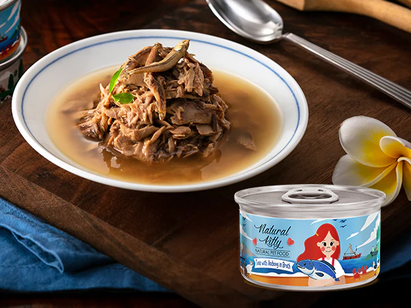 Natural Kitty Wet Food with Tuna & Anchovy in Broth for Adult Cats & Kittens - Image 2