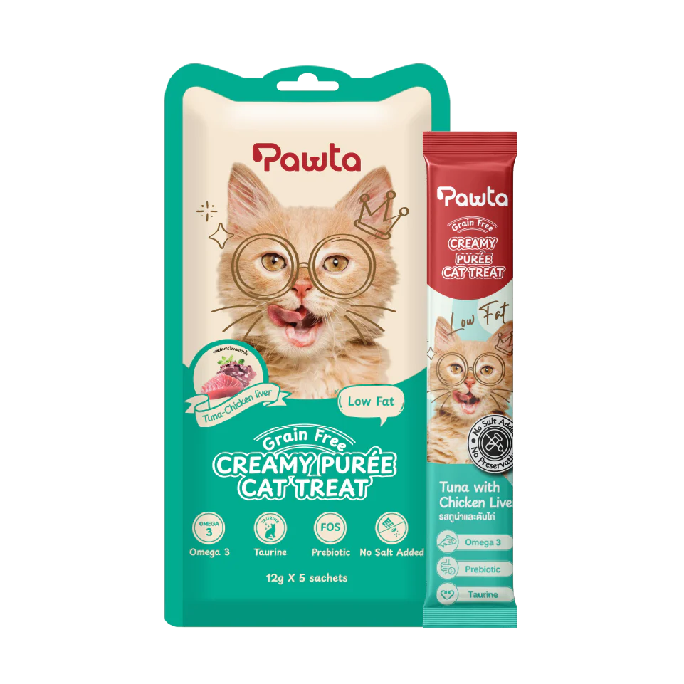 Pawta Creamy Puree Cat Treat Tuna with Chicken Liver
