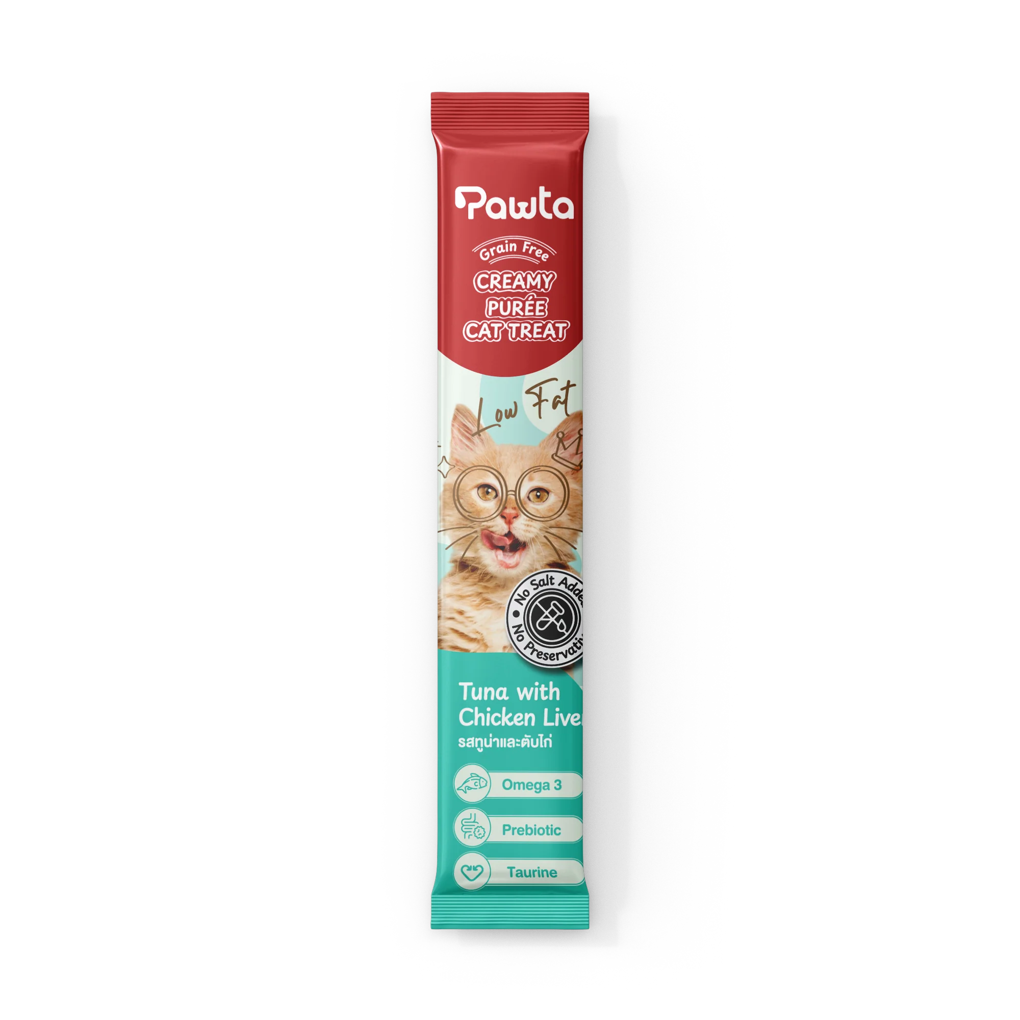 Pawta Creamy Puree Cat Treat Tuna with Chicken Liver - Image 3
