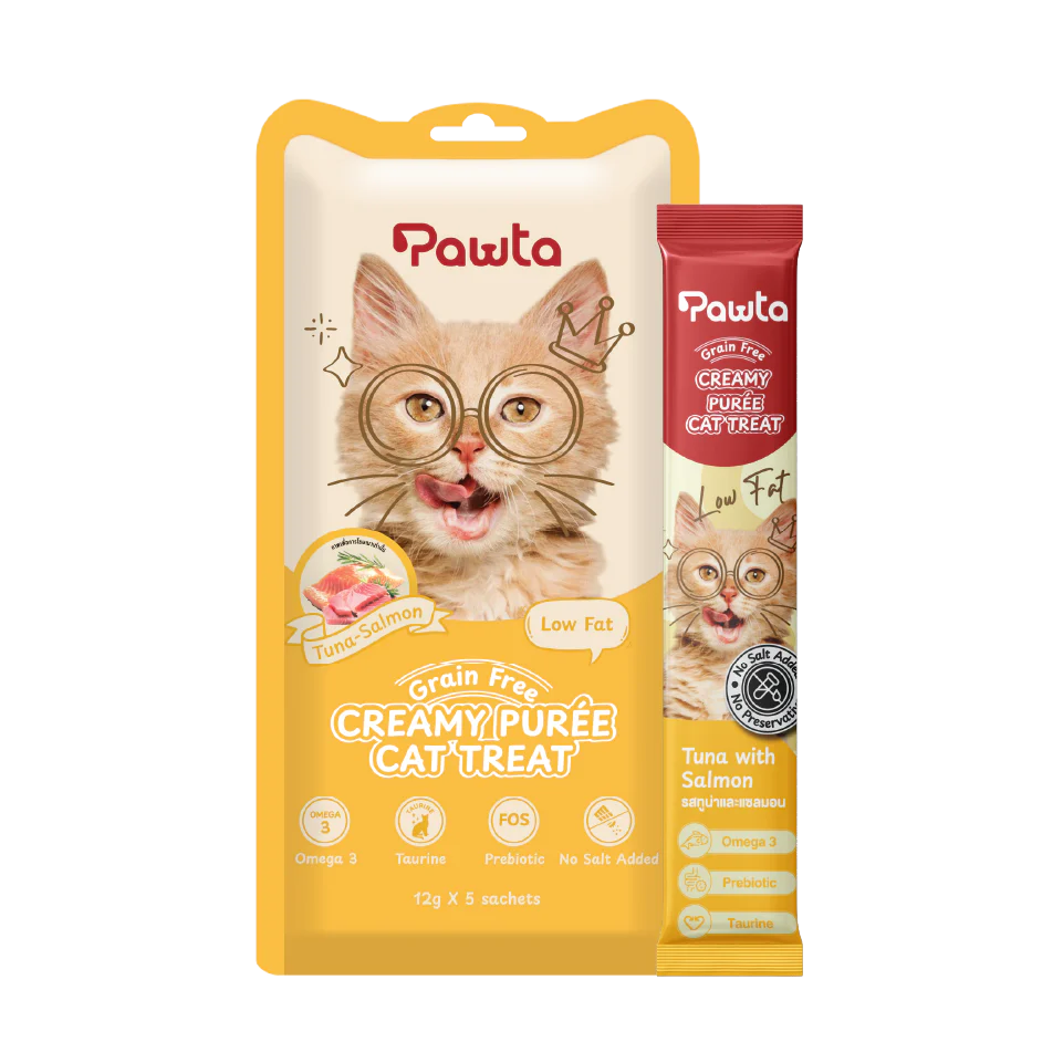 Pawta Creamy Puree Cat Treat Tuna with Salmon
