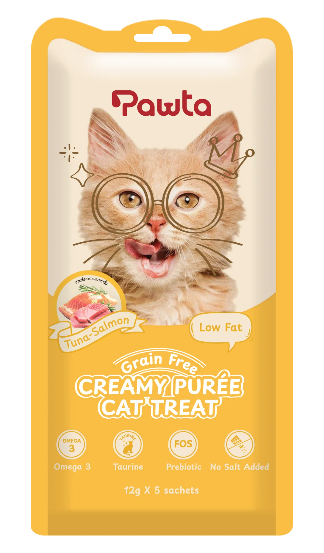 Pawta Creamy Puree Cat Treat Tuna with Salmon - Image 2