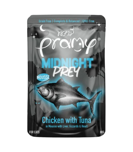 Pramy Chicken with Tuna Mousse Midnight Prey Pouch 80g