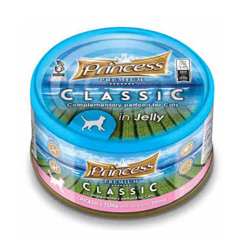 Princess Classic Chicken and Tuna with Rice and Shrimp Cans for Adult Cats 170g