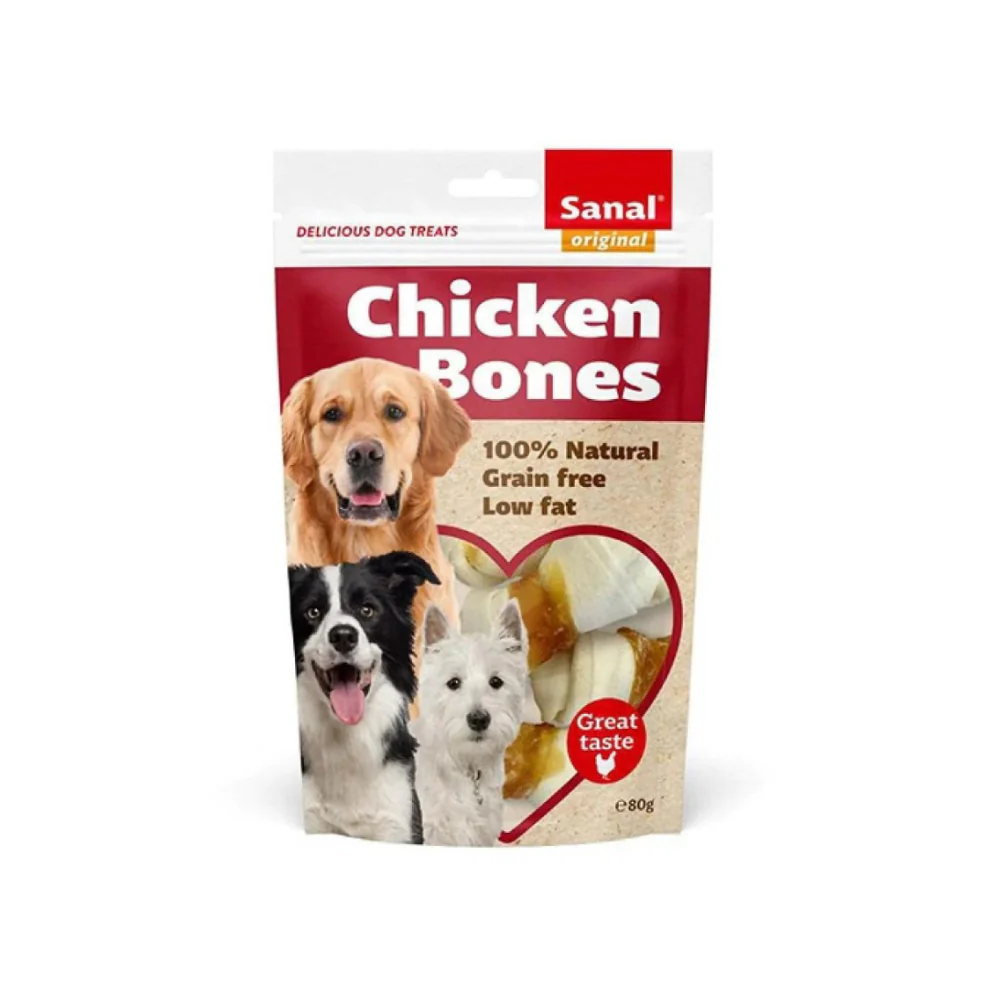 Sanal Dog Chicken Bones doypack 80g