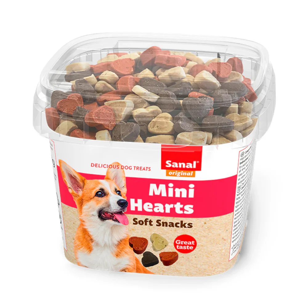 Sanal Mini Heart Chicken & Beef & Lamb & Salmon for Dogs 100g