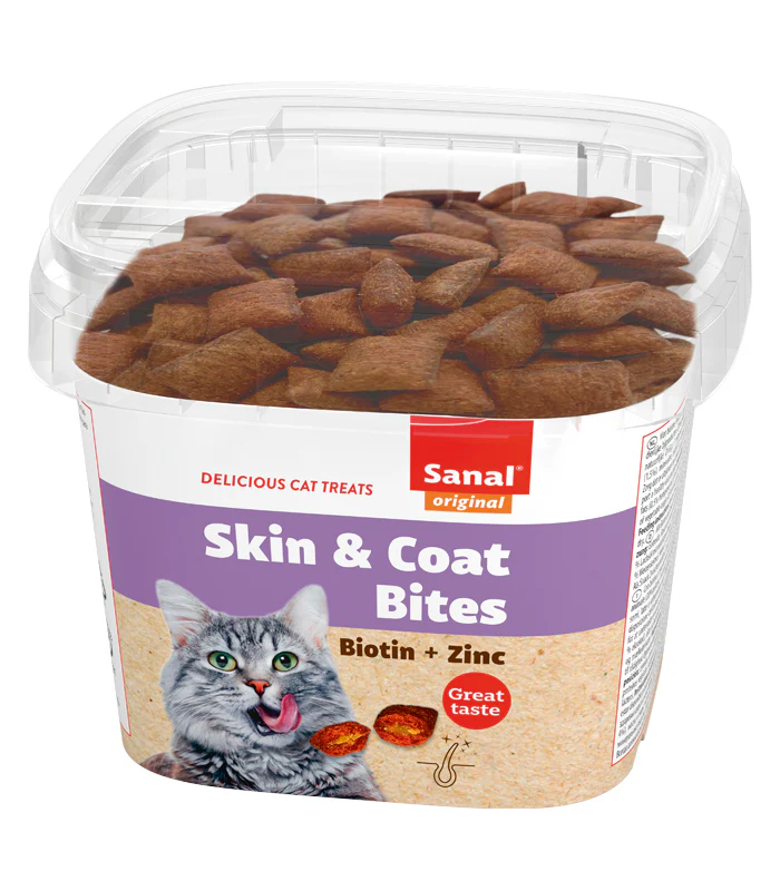 Sanal Treats Skin & Coat Bites For Cats 75g