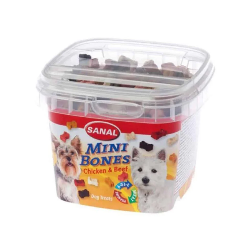 Sanal Treats Mini Bones Chicken & Beef 100g