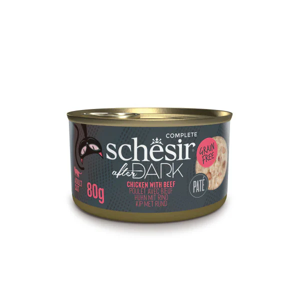 Schesir After Dark Wet Food with Chicken & Beef in Broth for Adult Cats