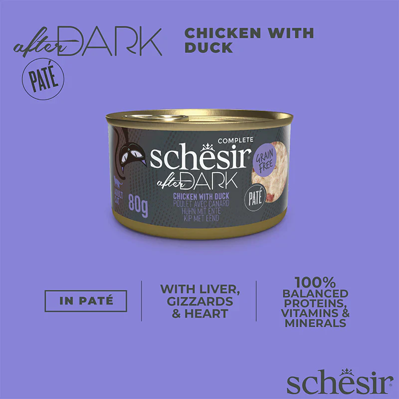 Schesir After Dark Pâté Wet Food with Chicken & Duck for Adult Cats - Image 5
