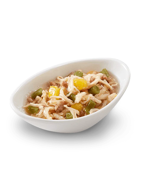 Schesir Salads Poké Wet Food with Chicken, Beef & Mango & Green Beans in Sauce for Adult Cats - Image 2