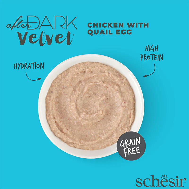 Schesir After Dark Chicken with Quail Egg in Mousse for Cats 80g - Image 2