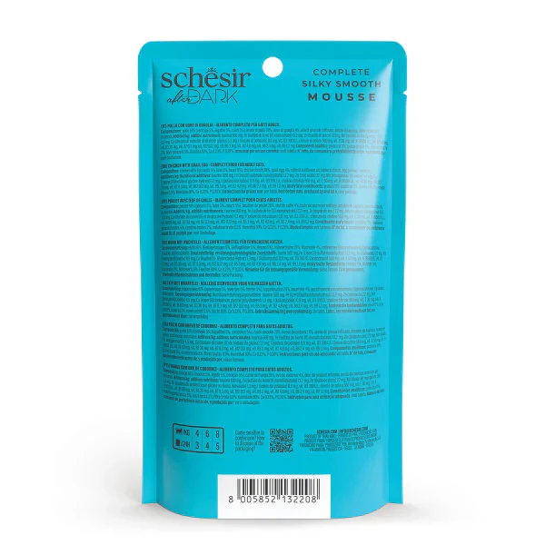 Schesir After Dark Chicken with Quail Egg in Mousse for Cats 80g - Image 3