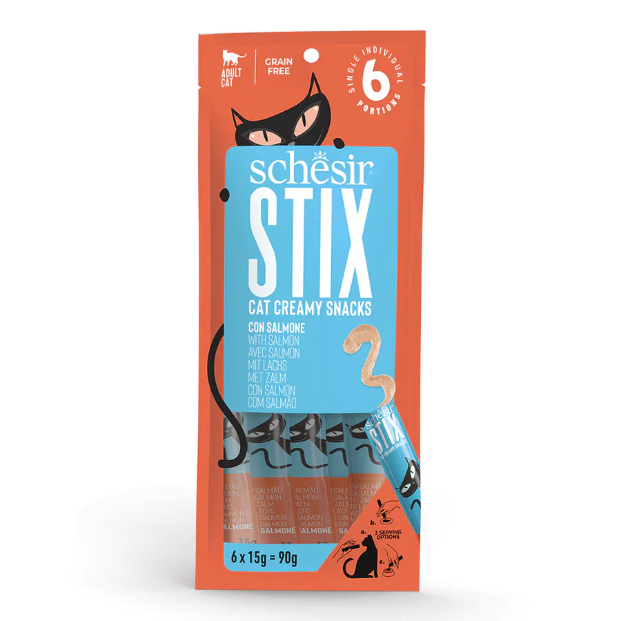 Schesir Creamy Stix with Salmon for Adult Cats
