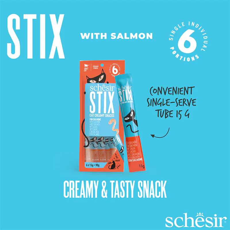 Schesir Creamy Stix with Salmon for Adult Cats - Image 2