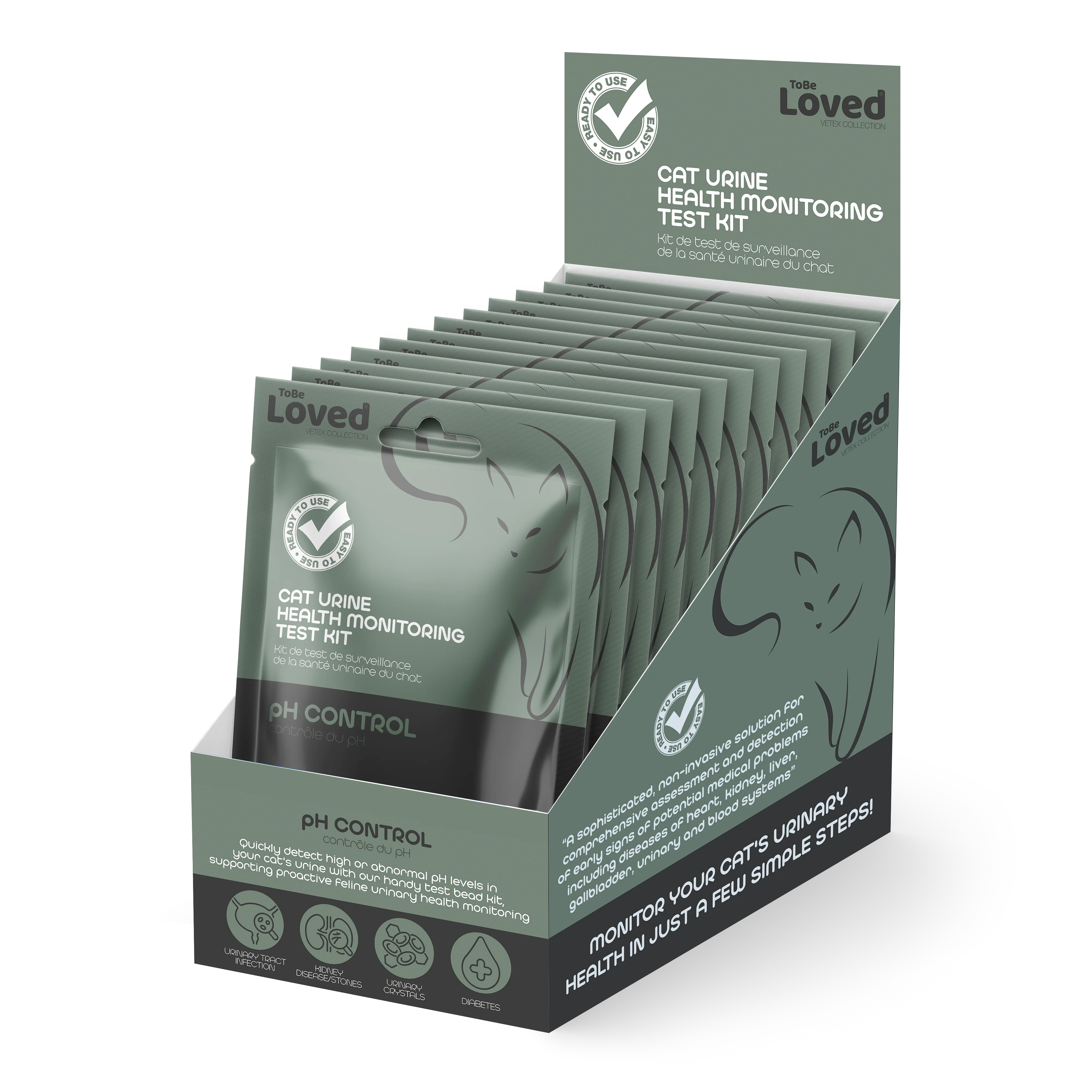 To Be Loved Cat Urine Health Monitoring Test Kit 10g (PH Control) - Image 3