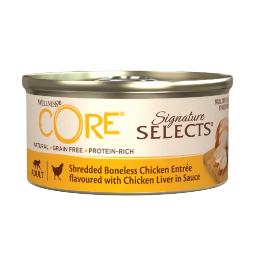 Wellness Core Cans with Chicken & Chicken Liver In Sauce for Adult Cats