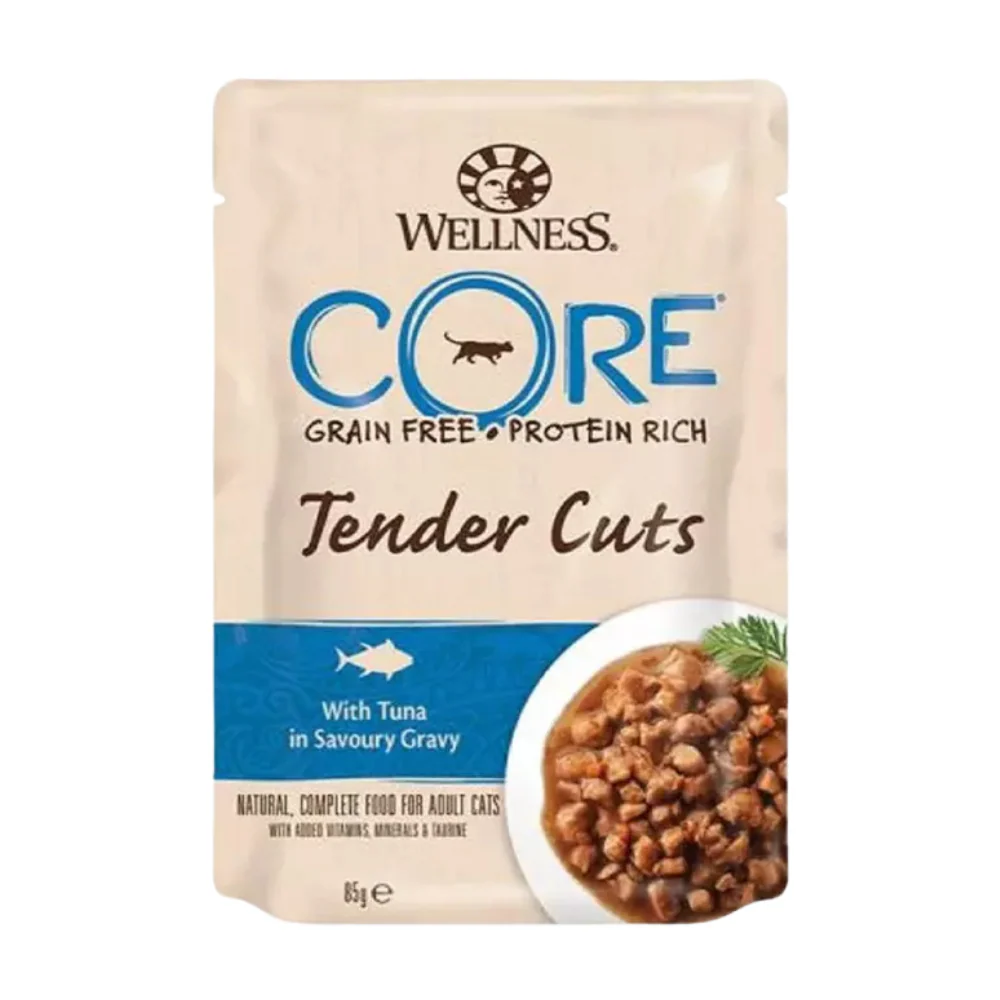 Wellness Core Tender Cuts Pouches with Tuna in Gravy for Adult Cats