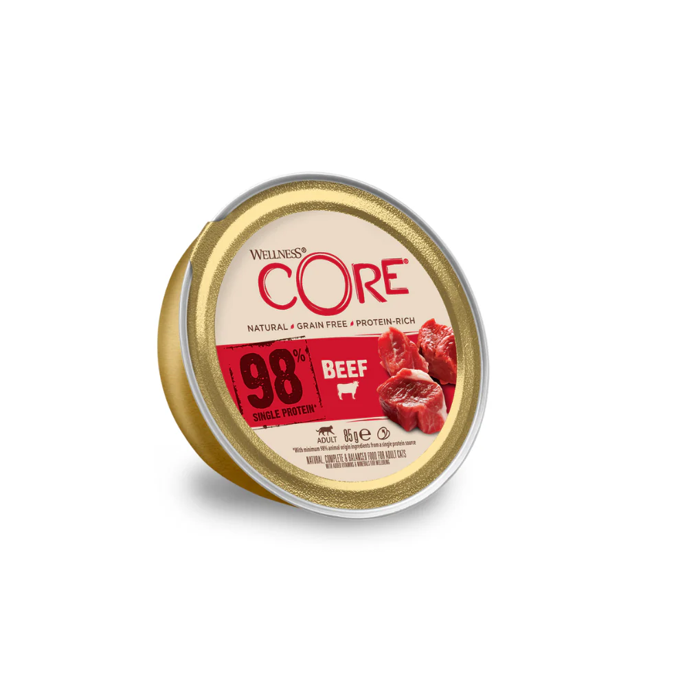 Wellness Core Wet Food 98% Single Protein with Beef for Adult Cats