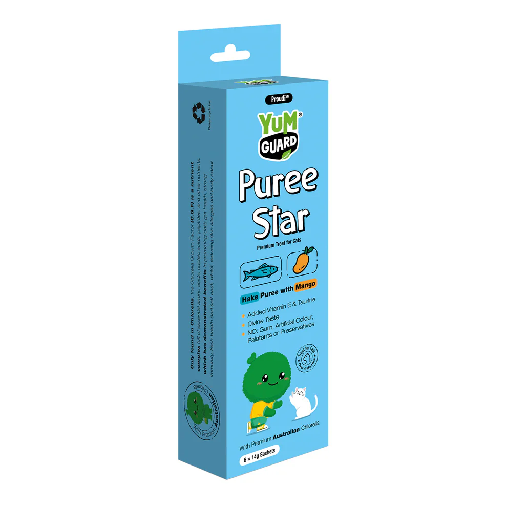 YumGuard Puree Treats for Cats with Hake and Mango 14g X 6 - Image 2