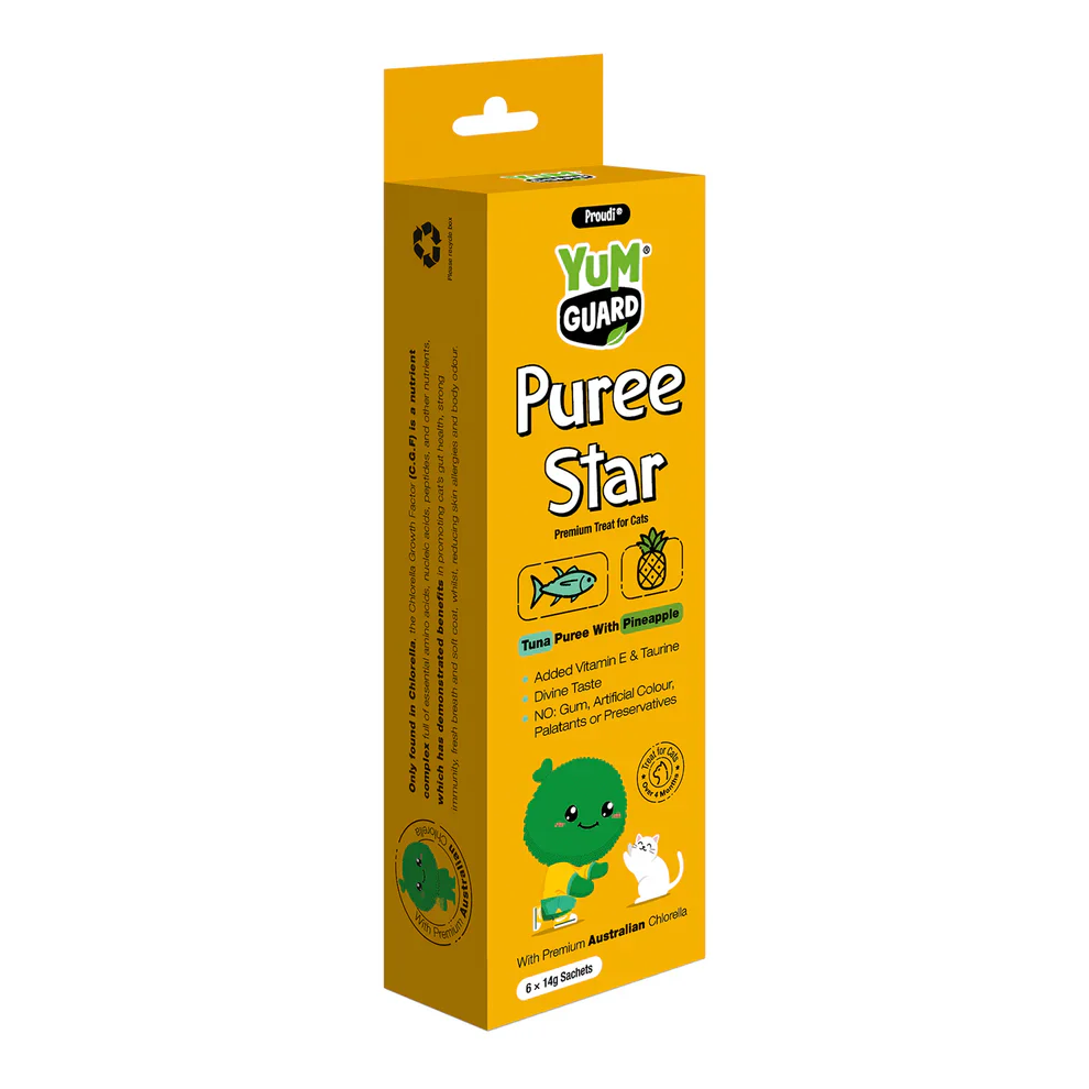 YumGuard Puree Treats for Cats with Tuna with Pineapple 14g X 6 - Image 2