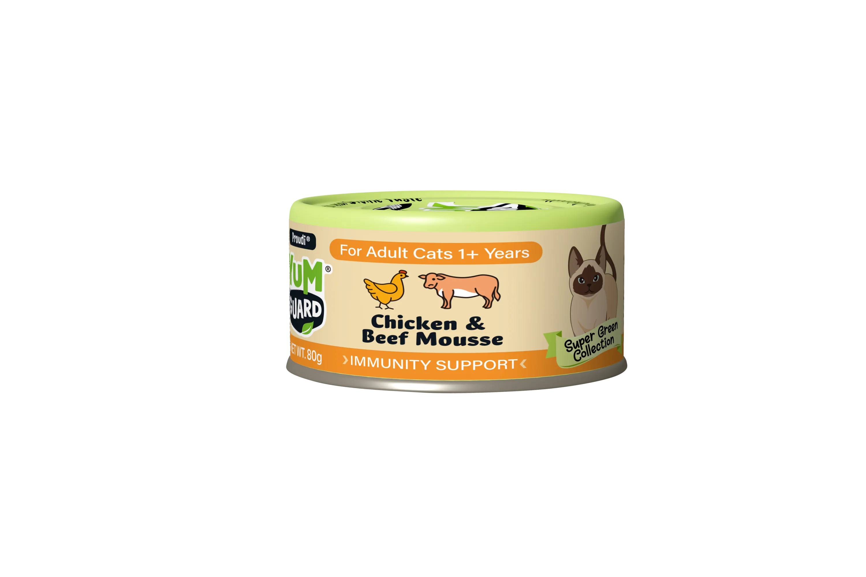 YumGuard Wet Cats Food Chicken and Beef Mousse for Immunity Support 80g - Image 2