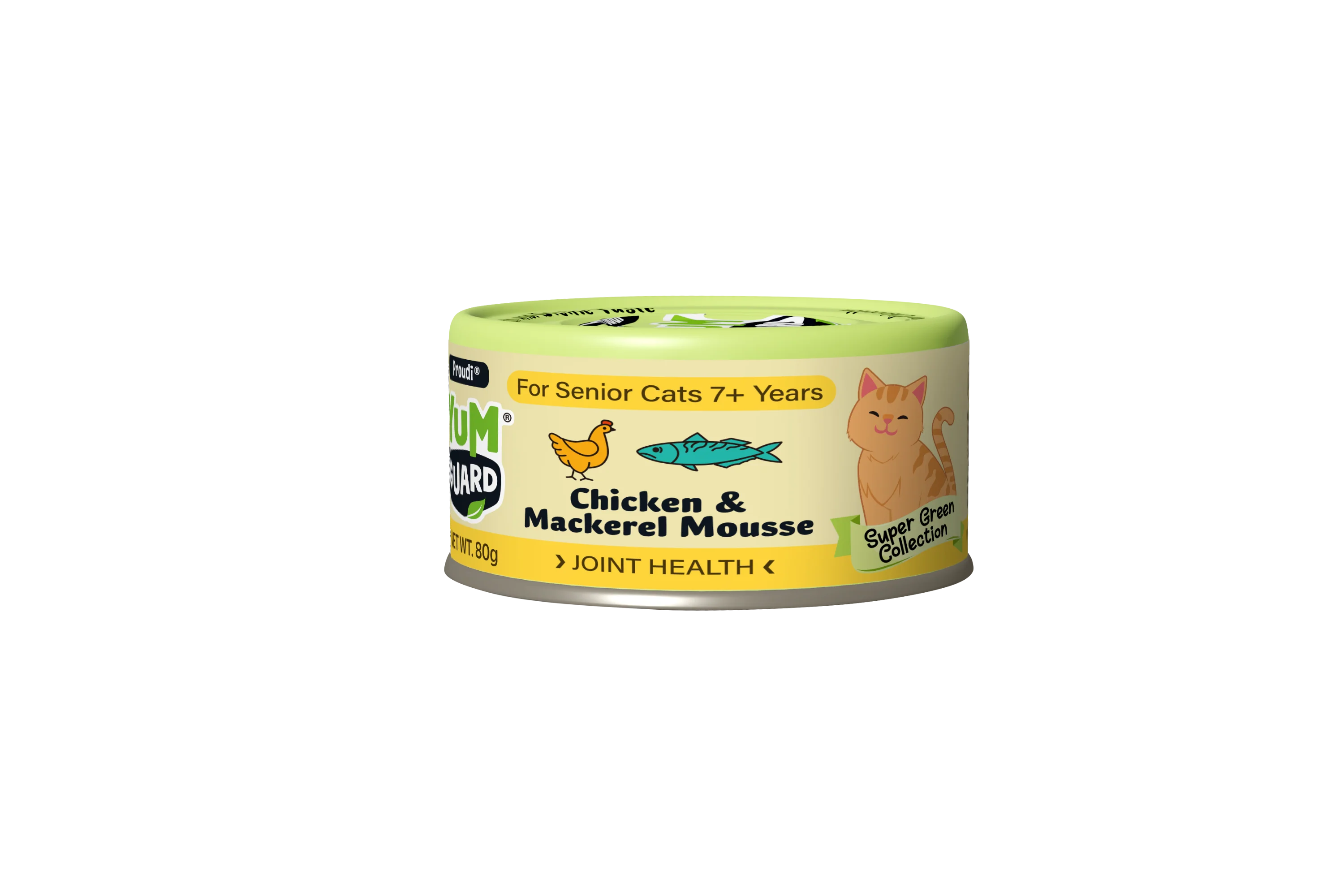 YumGuard Wet Cats Food Chicken and Mackerel Mousse to Support Joints Health for Senior Cats 80g - Image 2